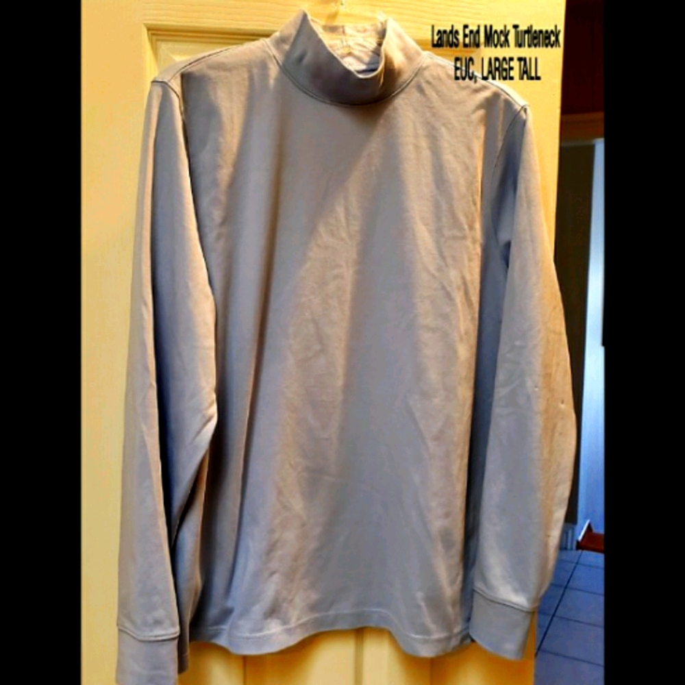 Lands End Mock Turtleneck,Size LT